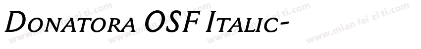 Donatora OSF Italic字体转换